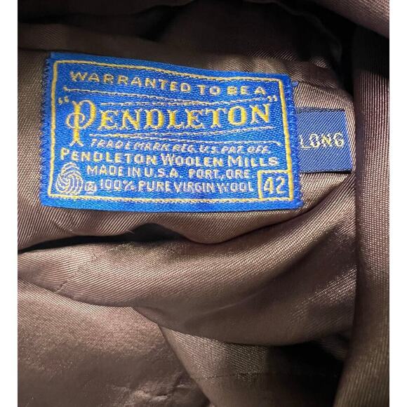 Vintage Pendleton Men’s Western Herringbone Tweed Wool Suede‎ Jacket - 42 Long - Picture 4 of 7